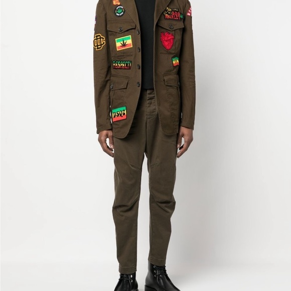 Brand New authentic Dsquared2 military patched Bob Marley jacket - Picture 4 of 17